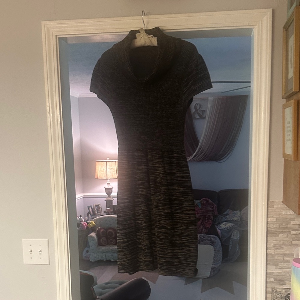 Calvin Klein brown/black Knit Midi Dress